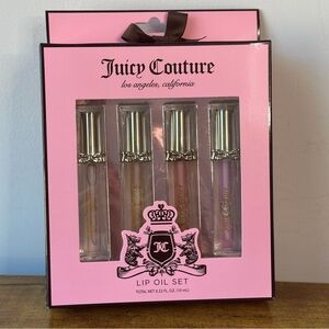 New Juicy Couture 4 Pck Lip Gloss Oil Set 2.5 ml ea Pink Makeup Cosmetic Hydrate